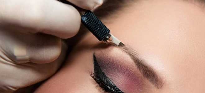 Видео как делают микроблейдинг